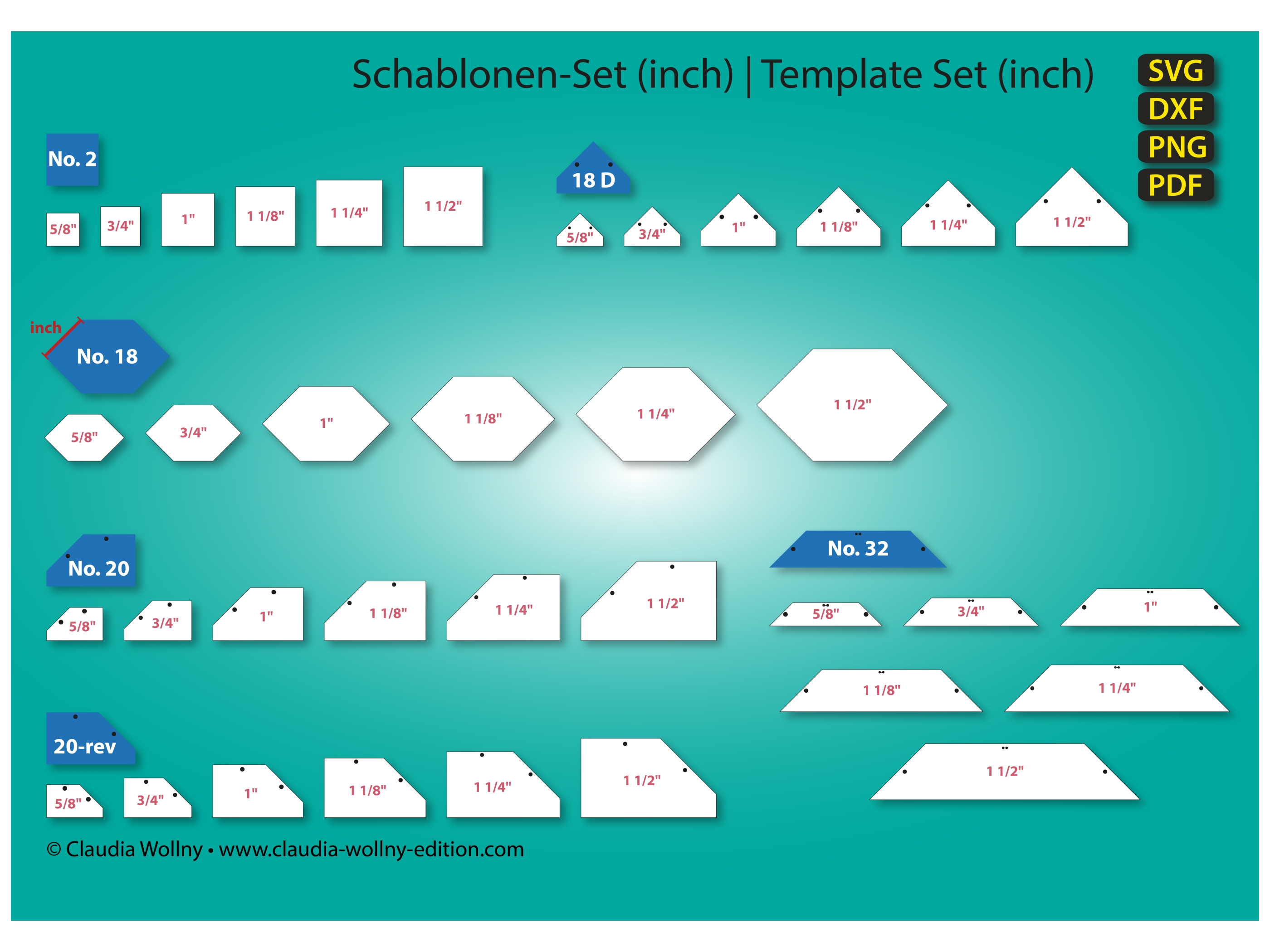 Claudia Wollny Edition - DOWNLOAD Plotter Template Set 